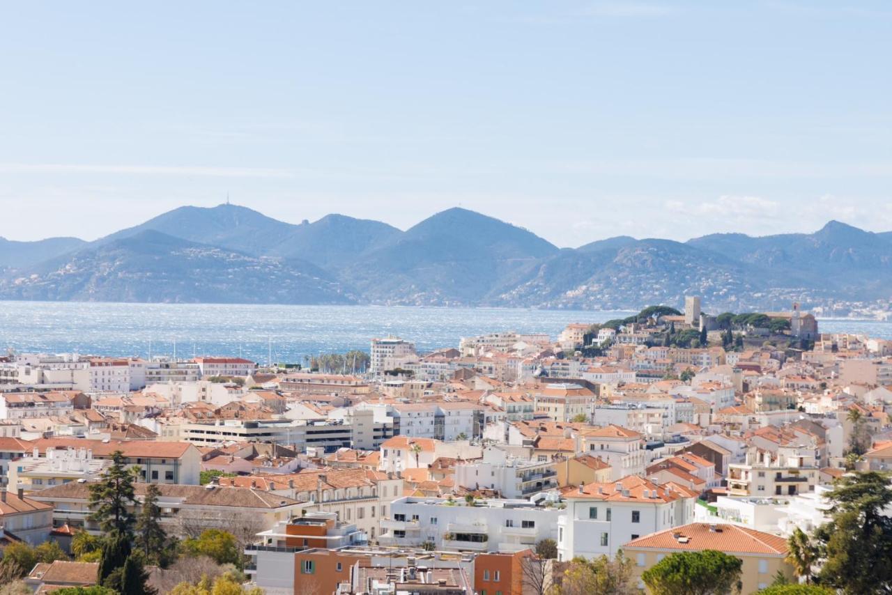 Apartamento Cannes Panorama - Piscine, Vue Mer, Parking, Clim Exterior foto